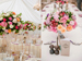 Beautiful wedding floral centrepieces by The French Touch